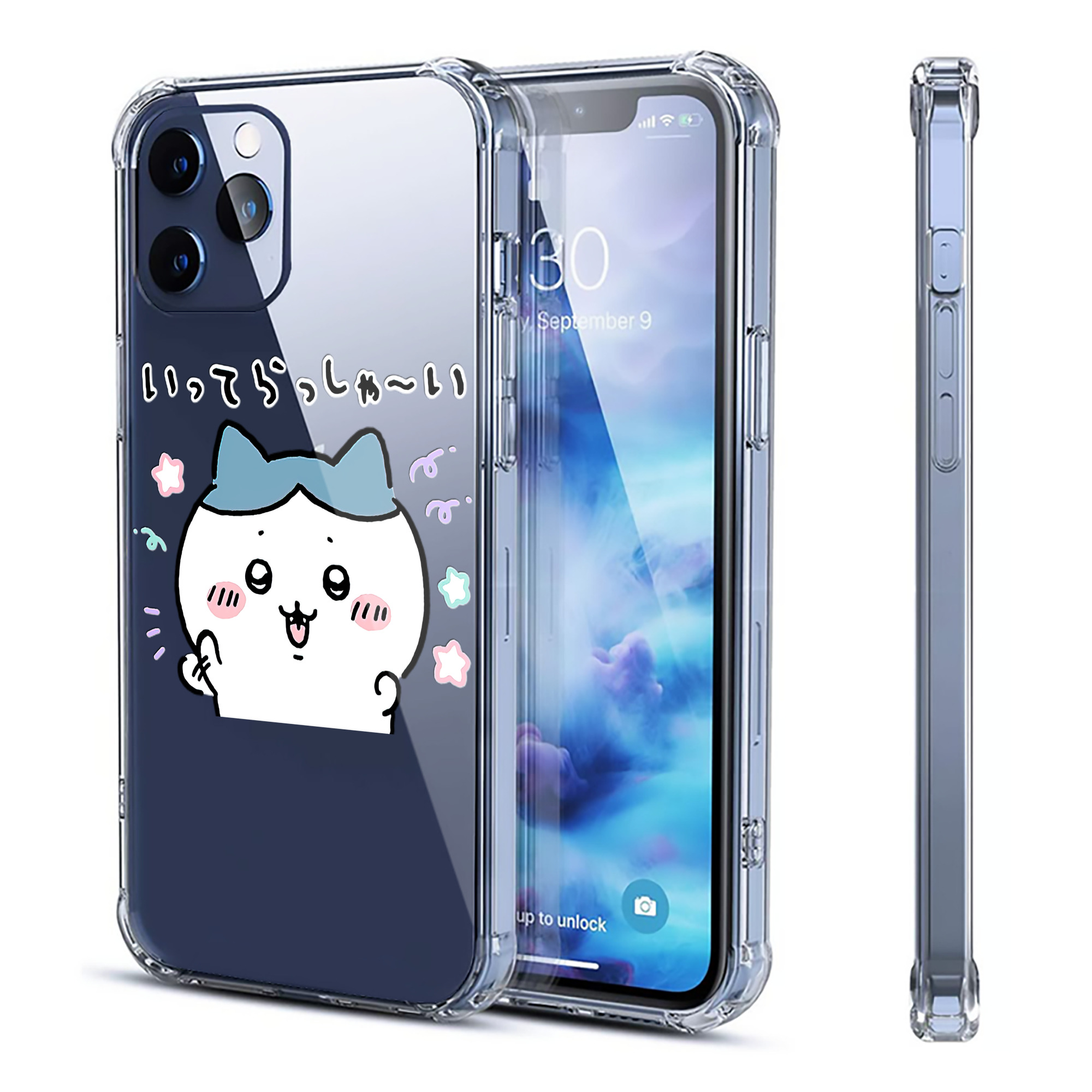 （画像用） ちいかわ ハチワレ Chii-kawa hachiware 【iPhone 12シリーズ対応】透明スマホケース（クリアソフトケース）